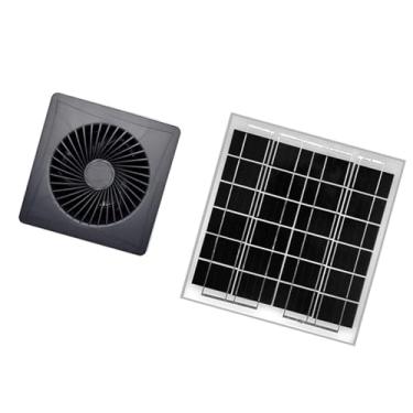 Imagem de Generic Acessórios para exaustor solar Ventilador de teto profissional silencioso e eficiente 12 V para estufa, Gray 8 Inch
