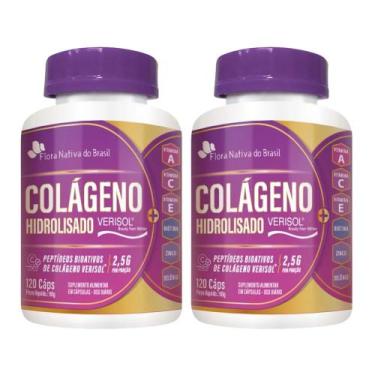 Imagem de Kit 2x Colágeno Hidrolisado Verisol Vitaminas A C E Biotina Zinco Selê