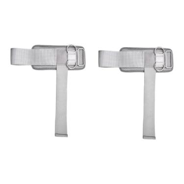 Imagem de simhoa Conjunto de 2 faixas de pulso para levantamento de peso, suportes de pulso para equipamentos de fitness, faixas de para musculação, supino, barra, Cinza 32x17.5cm