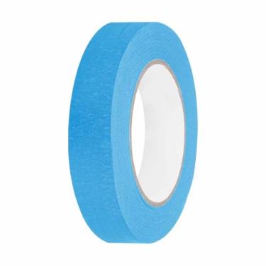 Imagem de HARFINGTON Fita adesiva colorida de 2,5 cm x 54,6 jardas papel crepe universal fita adesiva colorida para pintura artística faça você mesmo artesanato etiquetagem selagem, azul