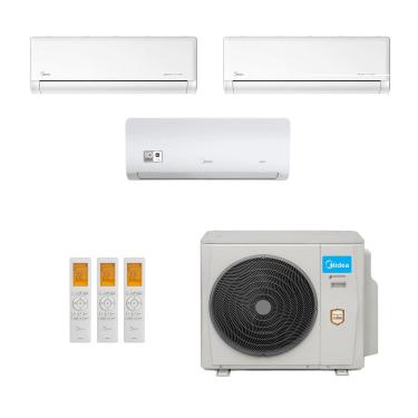 Imagem de Ar-Condicionado Multi Split Inverter Midea 42.000 (1x Evap HW 9.000 + 1x Evap HW 12.000 + 1x Evap HW 24.000) Quente/Frio 220V