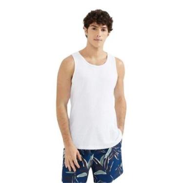 Imagem de Regata Hering Masculina Slim Em Ribana Canelada Branca-Masculino