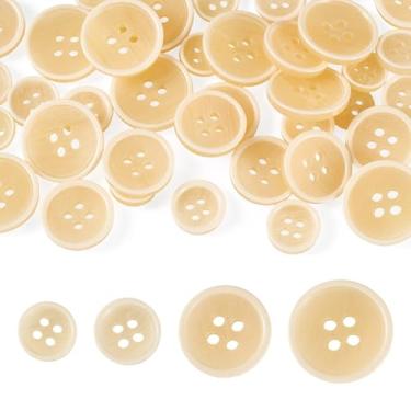 Imagem de 40 peças de botões de resina redondos planos 10/11/15/18 mm botões de costura para camisa, roupas, casacos, ternos, jaqueta, jeans, saias, costura, artesanato, decoração DIY, trigo