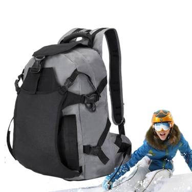 Imagem de Saco Para Botas de Esqui - Mochila De Ciclismo 30L,Saco De Transporte Para Raquetes De Neve - Para Esquiadores Viajantes Visitantes De Resort Guias Externos Capacete Equipamento Roupa