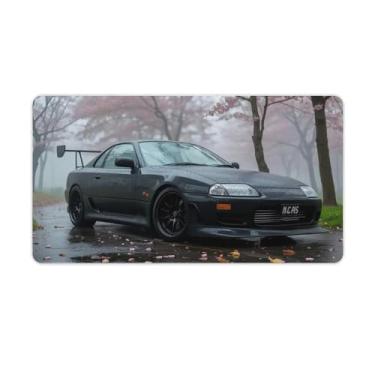 Imagem de HouLaiZhe JDM Tapetes de mesa para carro, árvore de cerejeira, JDM R32, mouse pads para jogos, tapetes de mesa grandes para teclado de mesa, computador, 40 x 75 cm