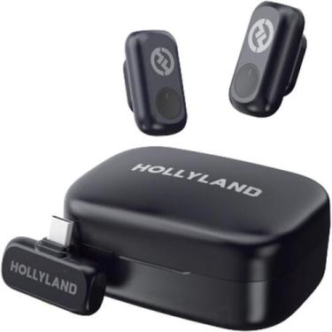 Imagem de Microfone hollyland lark a1 usb-c duplo p/ 2 pessoas sem fio space gra
