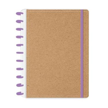 Imagem de Caderno de Discos Capa Dura A4 Kraft Lilás com 80 folhas abyara graf cod 3479 (tipo caderno inteligente)