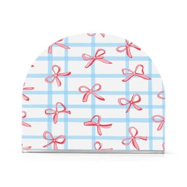 Imagem de Qilmy Bonito suporte de guardanapo de acrílico de gravata borboleta, porta-guardanapos para mesas cozinha restaurante decoração de casa, suporte decorativo moderno para guardanapos de coquetel de