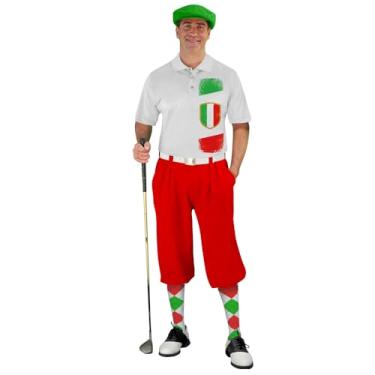 Imagem de Golf Knickers Italian Homeland Traditional (Plus Fours) Outfit for Men (Red) - Waist Size 46 - Shirt Size XX-Large