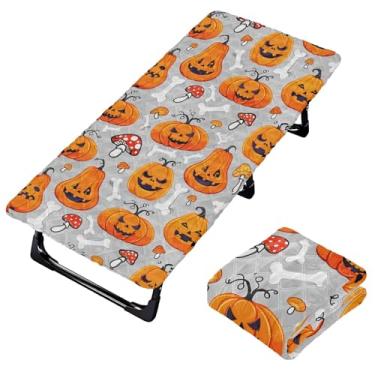 Imagem de Burbuja Lençol de berço Pumpkins para crianças, lençol de cochilo acolchoado portátil com faixa elástica para meninas e meninos, lavável na máquina, 63,5 x 127 cm