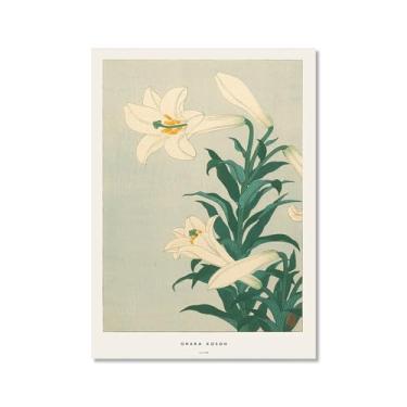 Imagem de Pôster Hasui Kawase Ohara Koson Impressões Katsushika Hokusai Pintura em Tela Onda Japonesa Arte de Parede Hiroshige Imagens para Decoração de Casa (SKU17,16 x 61 cm = (40 x 60 cm), sem moldura)