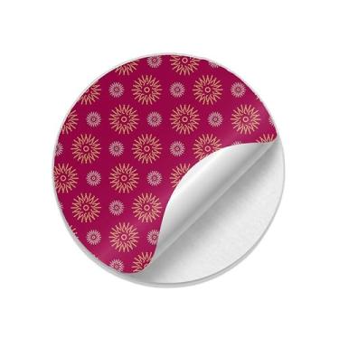 Imagem de Adesivos Redondos Decorativos 25 Unidades Ano Novo Diwali Papel de Parede Moderno - Tamanho 30x30cm