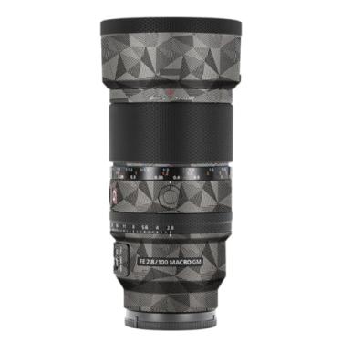 Imagem de 100 2.8 Câmera Macro Lens Skin Vinil Wrap Película Adesivo para Sony FE 100 mm F2.8 Macro GM OSS Protector Decalques Acessórios FE 2.8/100 (Triângulo Titânio, para Sony FE 100 mm F2.8 Macro GM OSS)