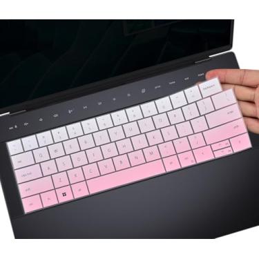 Imagem de Capa de teclado para laptop 2025 Dell 14 Premium DA14250 36.8 cm, Dell XPS 14 9440 9450 36.8 cm, Dell XPS 16 9640 41.4 cm (não serve para XPS 13 9320 9345 9350), rosa degradê
