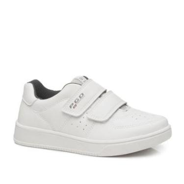 Imagem de Tênis Casual Pegada Infantil em Microfibra Branco 371905-01-Masculino