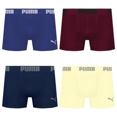 Imagem de Kit 4 Cuecas Puma Boxer Sem Costura Masculina