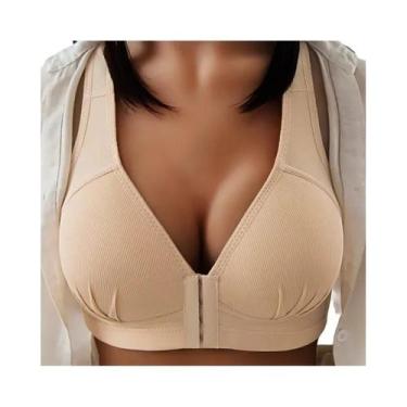 Imagem de Sutiã Feminino Com Botão Frontal, Push Up, Suporte Total, Sem Aro, Lev