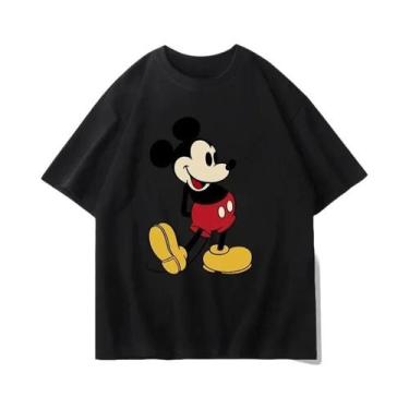 Imagem de Camiseta De Verão Mickey Minnie De Manga Curta Para Mulheres Roupas De
