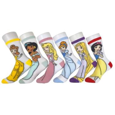 Imagem de Meia Jolitex Kids Cano Médio Disney Princesas Cor:SortidosTamanho:8 a 