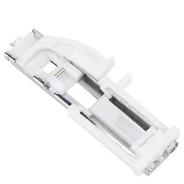 Imagem de Generic Calcador de Máquina de Costura, Calcador de Botão Durável de Aço Inoxidável para Peças Domésticas, 100% Novo, para Uso Conveniente, Branco + Prata, Adequado para Entusiastas de Costura