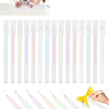 Imagem de HIKIMA 15 peças de caneta de cola colorida de secagem rápida, canetas de cola de precisão atualizadas, suprimentos de cola para artesanato, canetas com glitter para álbuns, artesanato feito à mão