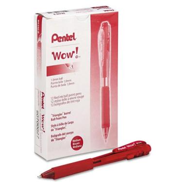 Imagem de Caneta Esferografica Wow Pentel Retrátil RT Bujo 1.0 mm Kit com 12 UN