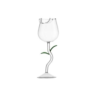 Imagem de HEEPDD Copo de Vinho de Flor, Copo de Coquetel Com Alto Teor de Borosilicato Com Modelagem 3D para Restaurante de Bar de Festa, Cálice Elegante e Grosso e Resistente para Vinho Branco (#9)