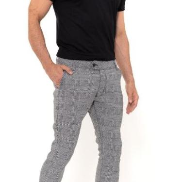 Imagem de Calça Masculina Social Clássica Slim Alfaiataria Sporte Fino-Masculino