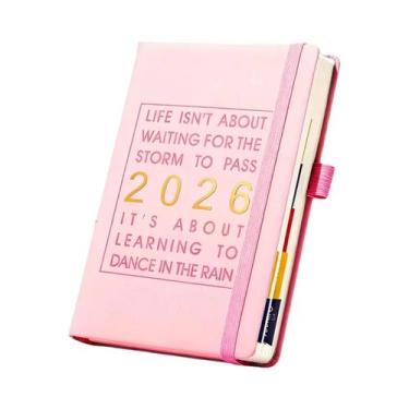 Imagem de Planejador A5 Em Couro PU 2026, Agenda Mensal, Semanal E Diária, 412 P