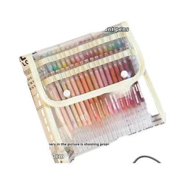 Imagem de Estojo De Canetas Coloridas De Grande Capacidade Languo Bolsa De Mater