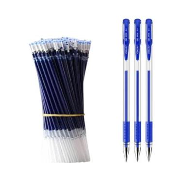 Imagem de Conjunto De Canetas Gel Pretas E Azuis De 0,5 Mm, Papelaria Kawaii Cor