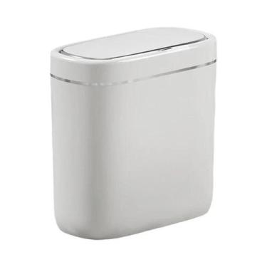 Imagem de Lixeira Inteligente Estreita Com Sensor 7/9L Tampa Automática À Prova 