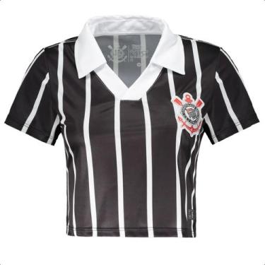Imagem de Camisa Polo Corinthians Oficial Cropeed Feminina Retro - Coimbra, G, P