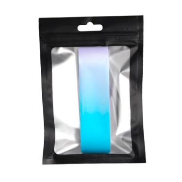 Imagem de Vaveren Protetor de borda para raquete de pickleball, acessório para raquete de pickleball, fita protetora autoadesiva para jogos, atividades em equipe e, Azul Rosa