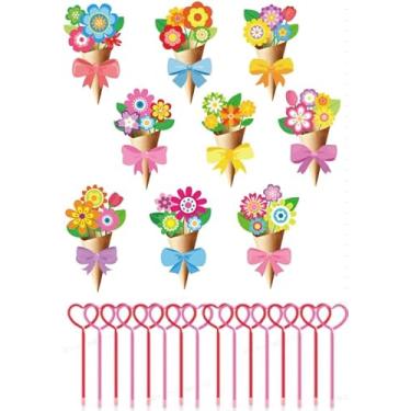 Imagem de JarThenaAMCS 36 conjuntos de canetas esferográficas de coração de agradecimento do Dia das Mães com buquê floral para lembrancinhas de festa de aniversário da mamãe