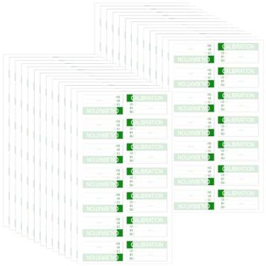 Imagem de Harloon 420 peças de mini etiquetas de calibração autolaminadas, adesivos à prova d'água de 2,5 x 1,3 cm com aba transparente para calibrações Nist e Iso-900, inventário, organização de controle de
