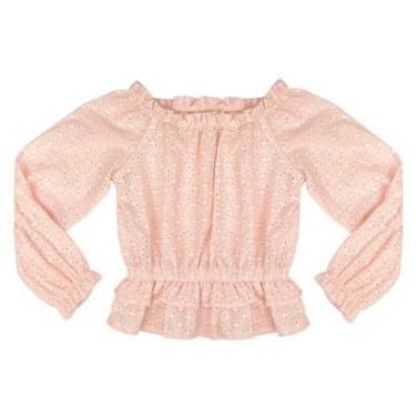 Imagem de Blusa Juvenil Look Jeans Ciganinha Collor - ROSA - 10-Feminino