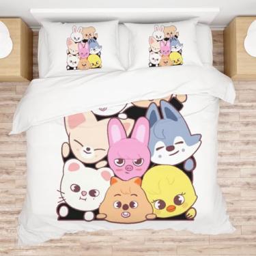 Imagem de Allenjoy Conjunto de edredom de grupo casal juvenil Soundwave para decoração de quarto com 2 fronhas SC00049-005