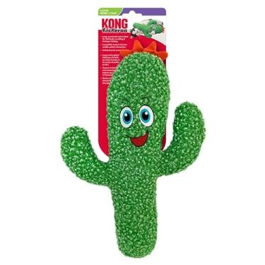 Imagem de KONG Kickeroo Cactus Cat Toy – Kicker de pelúcia com som enrugado e erva de gato norte-americana – ideal para luta livre, chutar e abraçar