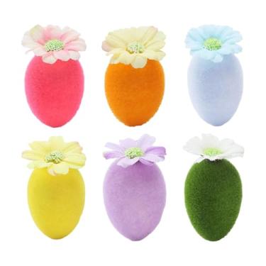 Imagem de Pingentes De Ovo De Páscoa,Ornamento Floral De Primavera Para Pendurar,Pêndulo De Ovo Da Páscoa Para Árvore - Para Mesa De Jantar Janela Criado-Mudo Lareira Festa Família Amigos Adolescentes Adultos