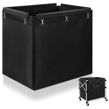 Imagem de Sadnyy Bolsa de reposição para carrinho de lavanderia 79 x 56 x 68 cm, bolsa de forro impermeável removível para cestos de lavagem de rolos, serviço de limpeza de lavanderia de hotel, lavanderia