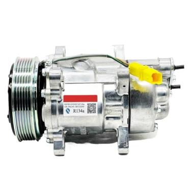 Imagem de Compressor CA SD6V12, compatível com Peugeot 206 307 9639078280 9682930280 207700484 6453KW 6453LA 6453LC 6453VX 9659230880