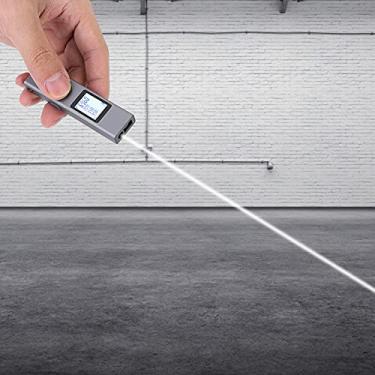 Imagem de Naroote Telêmetro Portátil Digital de Alta Precisão para Funções de Medição, Medidor de Distância USB de 40 M para Trabalhadores da Construção Civil, Material de Liga de Alumínio