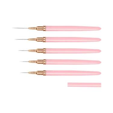 Imagem de Conjunto De Pincéis Profissionais Para Unhas 5 Peças: Técnicas De Desi