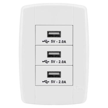 Imagem de Conjunto 3 Tomada Usb - Ilumi Lev - 87023