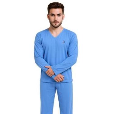 Imagem de Pijama de Inverno Blusa de Frio Masculino Manga Longa Calça Comprida Alex-Masculino