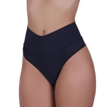Imagem de Calcinha Fio Duplo e Cós Alto Microfibra Pós Parto- c8 BEBEL, Preto, G