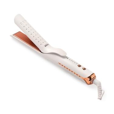 Imagem de Cortex Beauty Modelador de cachos de fluxo de ar 360° | Alisador e modelador de cabelo 2 em 1 com aberturas de fluxo de ar frio | chapinha profissional com varinha iônica para prender cachos para