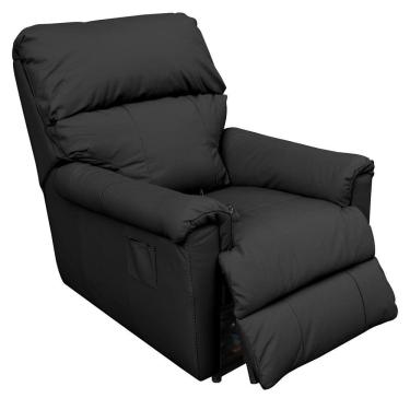 Imagem de Poltrona Reclinável Elétrica com Controle Kyoto Power Couro Preto - Gran Belo