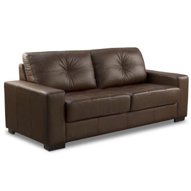 Imagem de Sofá 3 Lugares Milão 200cm Couro Caramelo